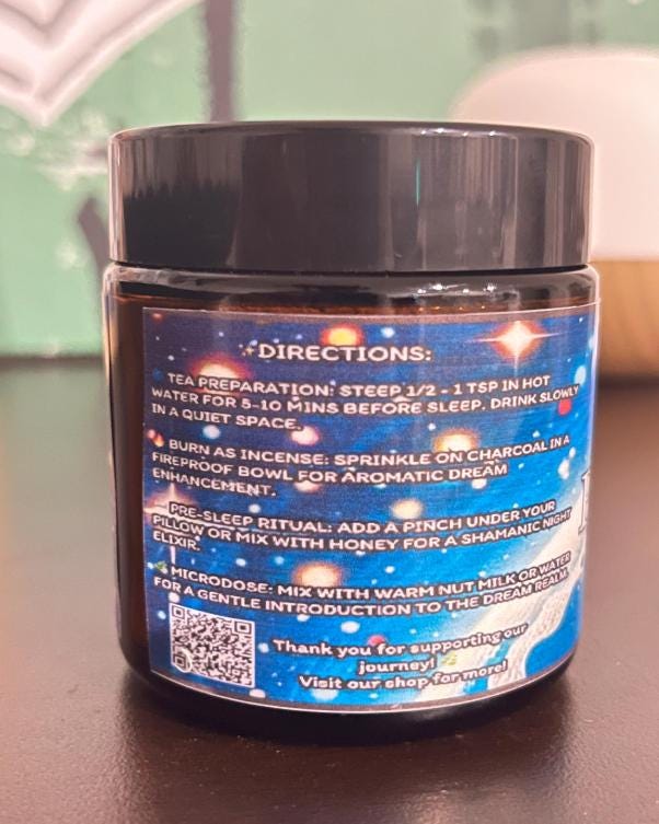 Lucid Dream Tea Powder | Magick Ancient Herb Mix For Lucid Dreaming, Astral Projection + Psychic Power | Dream Recall 3rd Eye Booster
