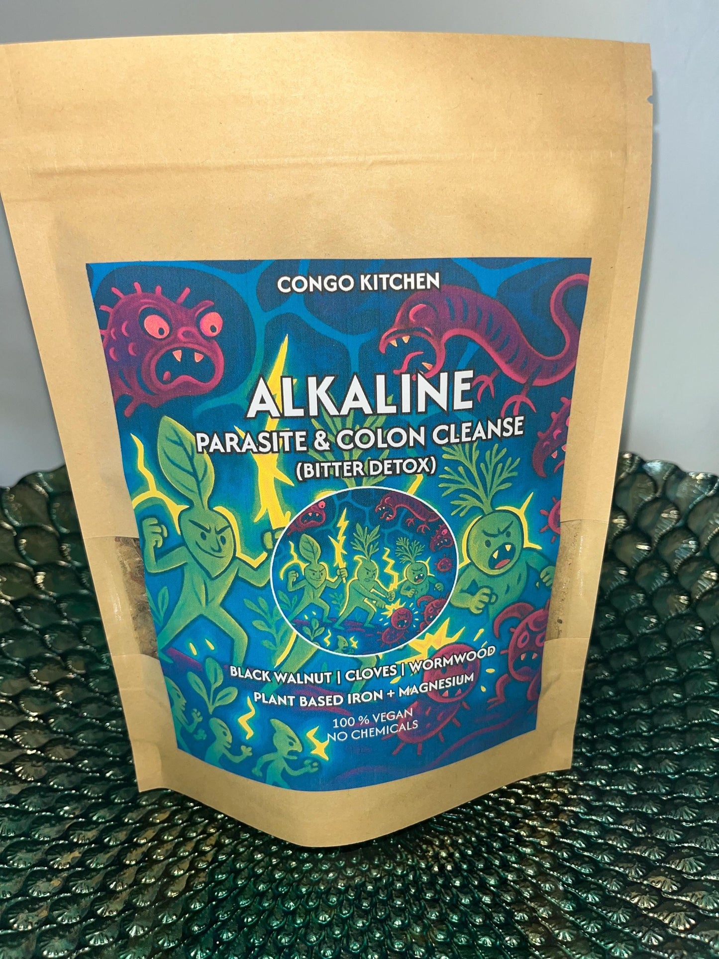 Parasite Pills Bitter Detox | Clove, Cascara Sagrada, Prodigiosa, Wormwood, Black Walnut | Gut Liver & Colon | Iron + Magnesium | Alkaline