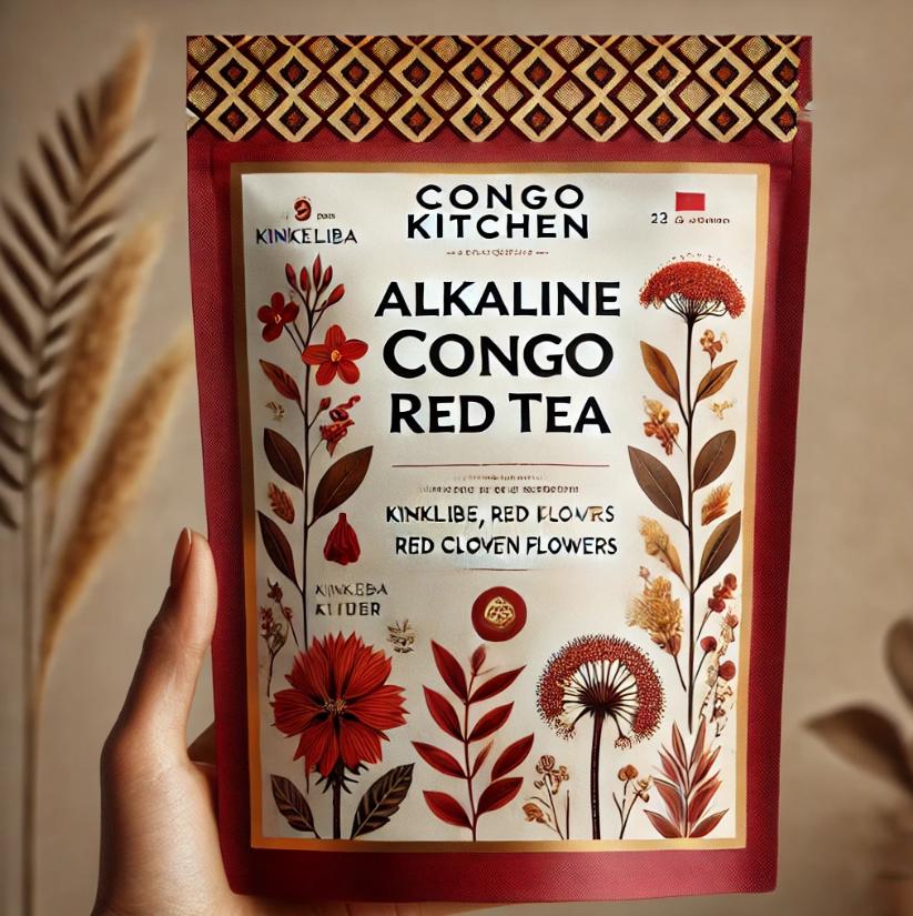 Congo Red Tea | Rich in Antioxidants | Caffeine-Free Premium Wildcrafted | 100% Herbal Alkaline Blend | Organic Vegan Dr Sebi Approved