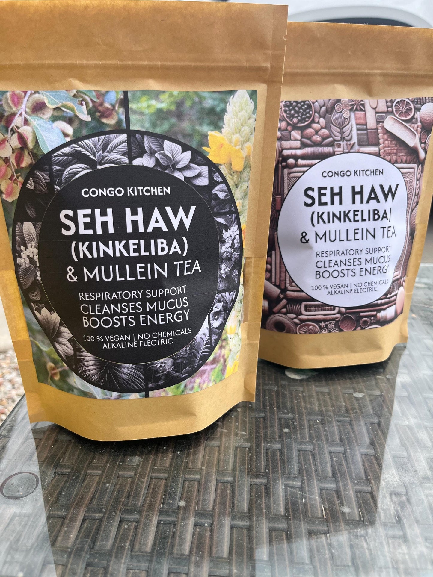 Alkaline Energy Seh Haw & Mullein Tea 100% Natural + Pure Kinkeliba + Gordolobo Herb | Boost Energy + Raise PH | Caffeine Free Respiratory