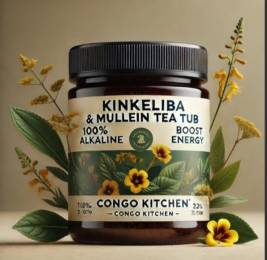 Mullein & Seh Haw Loaded Tea Tub 100% Natural and Pure Kinkeliba + Gordolobo Herb | Boost Energy + Raise PH | Caffeine Free Lung and Energy