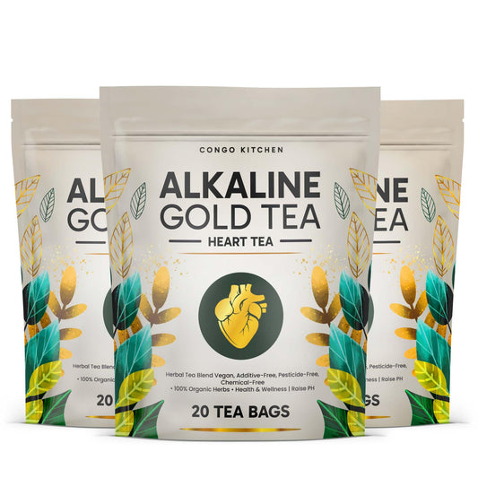 Premium Heart Tea | 100% Herbal Alkaline Gold Blend | Organic Vegan Dr Sebi Approved Herbs | Flor de Manita, Red Clover, Lily Of The Valley