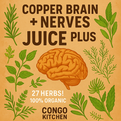 Alkaline Copper Brain Juice 100% Vegan Herbal Nootropic Tea Additive and Chemical-Free | Raise PH | Carbon + Oxygen | Brain & Nerves