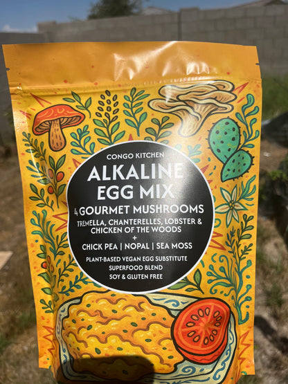 Vegan Egg substitute Mix – Superfood Blend with Chick Pea Mushrooms & Sea Moss – Plant-Based Egg Substitute Gluten-Free Alkaline Food Iron