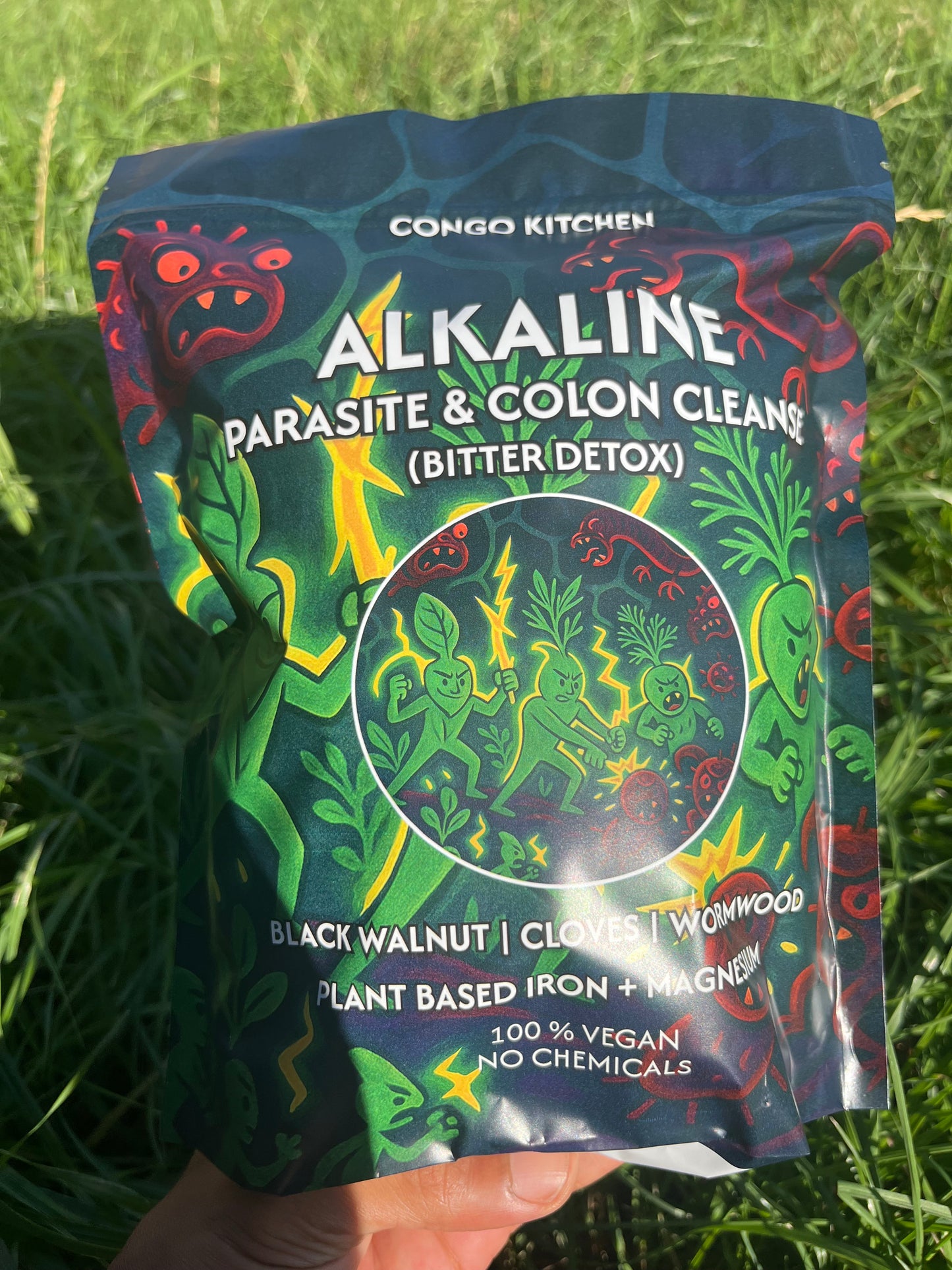 Parasite Pills Bitter Detox | Clove, Cascara Sagrada, Prodigiosa, Wormwood, Black Walnut | Gut Liver & Colon | Iron + Magnesium | Alkaline