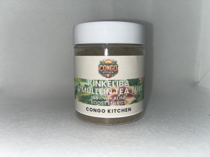 Mullein & Seh Haw Loaded Tea Tub 100% Natural and Pure Kinkeliba + Gordolobo Herb | Boost Energy + Raise PH | Caffeine Free Lung and Energy