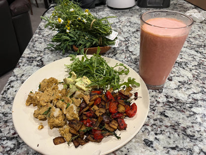 Vegan Burger Egg Patty Mix – Superfood Blend with Chick Pea Mushrooms & Sea Moss – Plant-Based Egg Substitute Gluten-Free Alkaline Food Iron