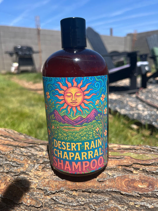 Organic Dreadlock Shampoo & Body Wash Desert Rain Chaparral African Black Soap Eucalyptus - Natural Scalp Care Detox Strengthen Roots Locs
