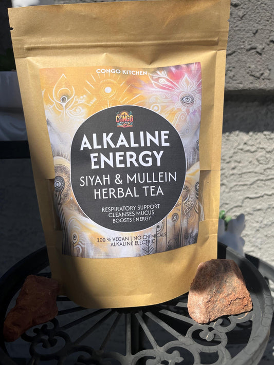 Alkaline Energy Seh Haw & Mullein Tea 100% Natural + Pure Kinkeliba + Gordolobo Herb | Boost Energy + Raise PH | Caffeine Free Respiratory