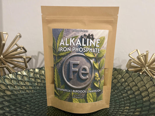Iron Deficiency Organic Tea Congo Kitchen Alkaline Blood Cleanse Iron Phosphate Tea | Plant Based Iron | Herbal Capsules & Loose Dr Sebi